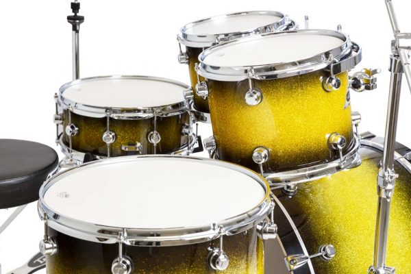 Tamburo Formula 5 PCES 22" 10" 12" 14" 16" Gold Black Sparkle