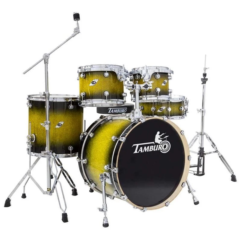 Tamburo Formula 5 PCES 22" 10" 12" 14" 16" Gold Black Sparkle