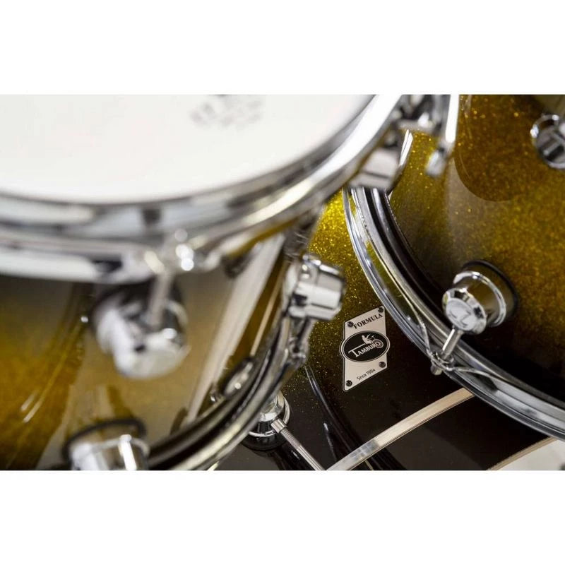 Tamburo Formula 5 PCES 22" 10" 12" 14" 16" Gold Black Sparkle