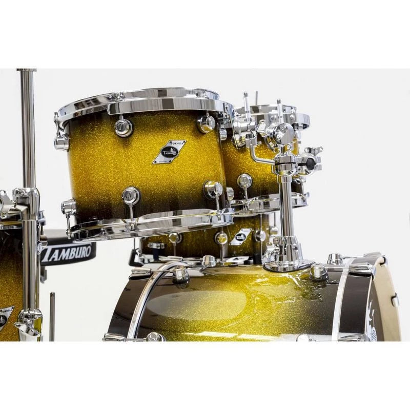 Tamburo Formula 5 PCES 22" 10" 12" 14" 16" Gold Black Sparkle