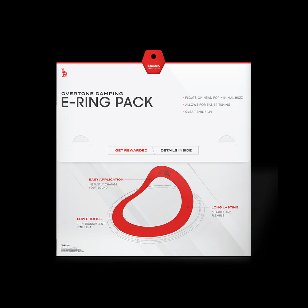 Pack E-Rings Evans Standard (12" 13" 14" 16")