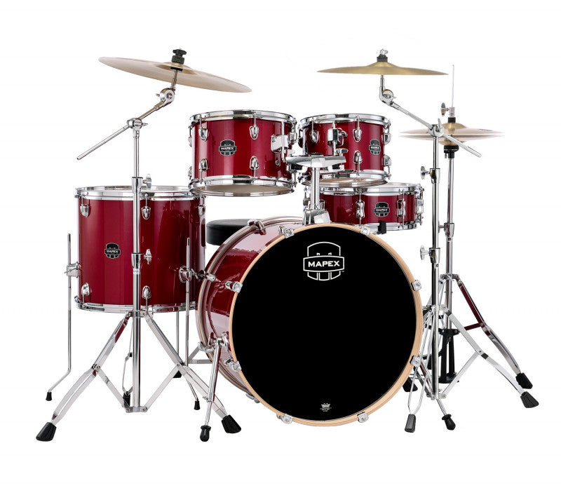 Mapex Venus Fusion 20" 5 PCS Crimson Red + Pack Meinl BCS