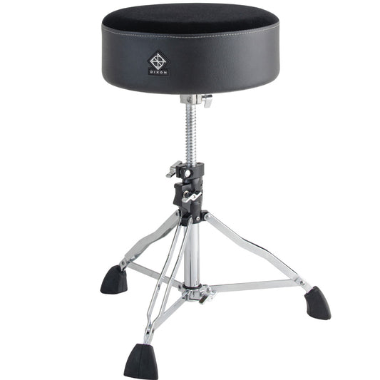 Tabouret Dixon Assise Ronde Epaisse en Tissu Double Embase