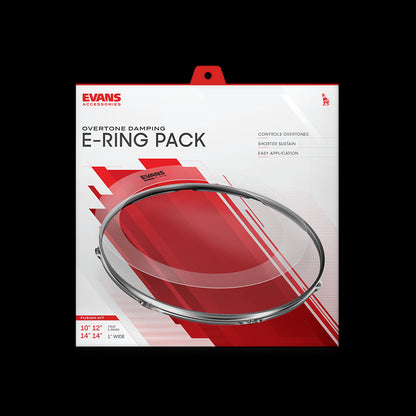 Pack E-Rings Evans Fusion (10" 12" 14" 14")