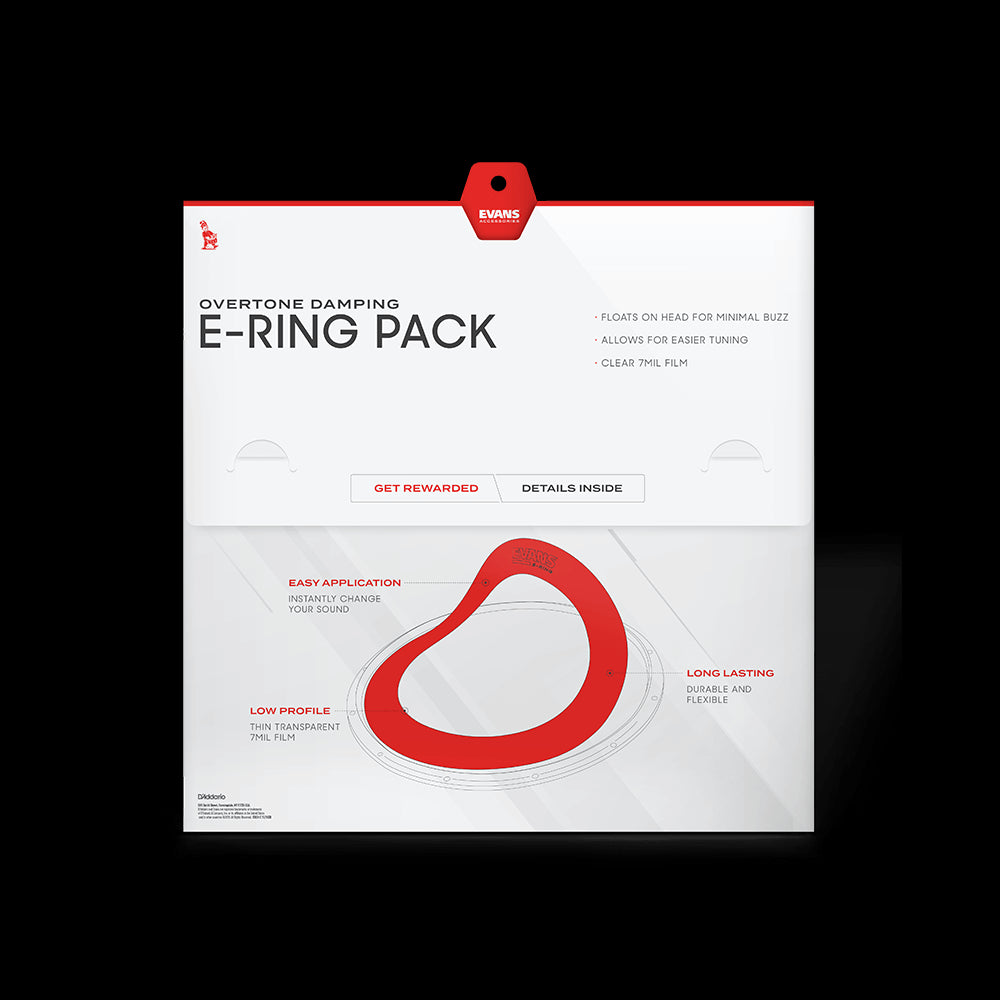 Pack E-Rings Evans Rock (10" 12" 14" 16")