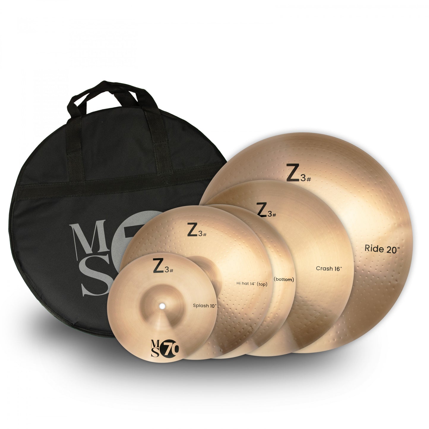 Pack de cymbales B8 Z3 MS70 (HH14" CR16" RD20" SP10")